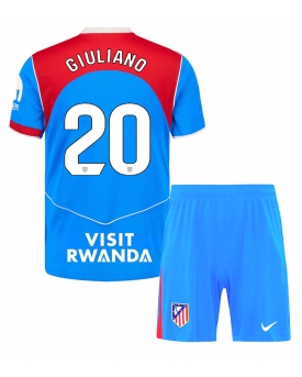 Billige Fotballdrakt Atletico Madrid Giuliano Simeone #20 Replika Tredjedraktsett Barn 2025-26 Kortermet (med bukser)